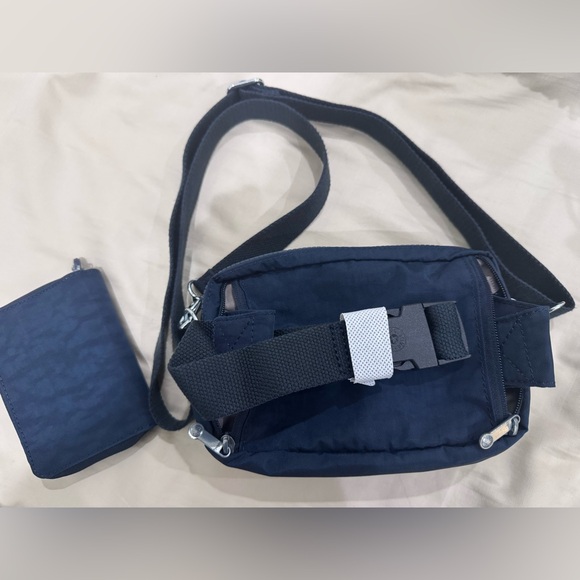 Kipling Convertible Navy Blue Crossbody Bag and Waist Bag with matching wallet - Picture 3 of 8